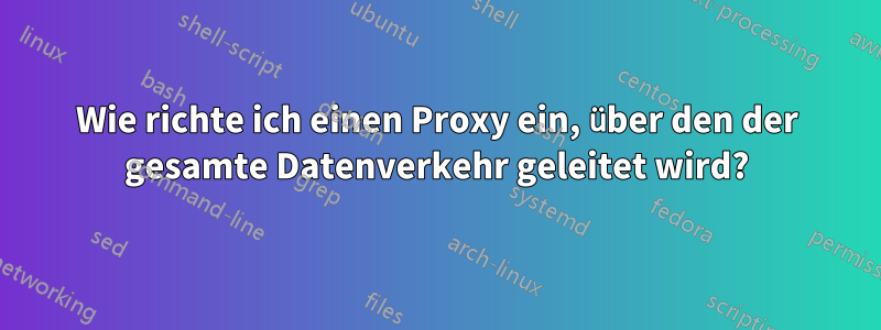 Wie richte ich einen Proxy ein, über den der gesamte Datenverkehr geleitet wird?