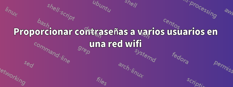 Proporcionar contraseñas a varios usuarios en una red wifi