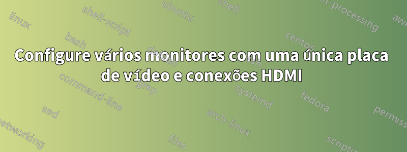 Configure vários monitores com uma única placa de vídeo e conexões HDMI
