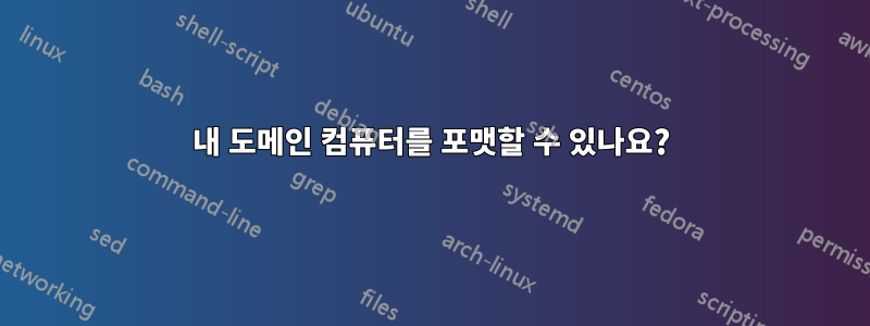 내 도메인 컴퓨터를 포맷할 수 있나요?