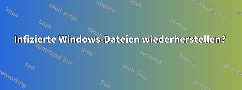 Infizierte Windows-Dateien wiederherstellen?