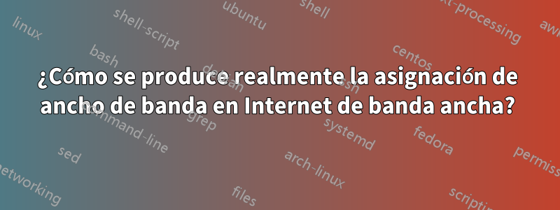 ¿Cómo se produce realmente la asignación de ancho de banda en Internet de banda ancha?