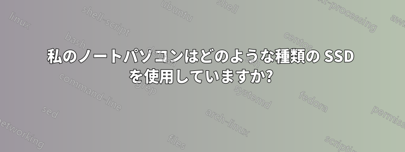私のノートパソコンはどのような種類の SSD を使用していますか?