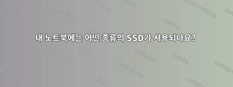 내 노트북에는 어떤 종류의 SSD가 사용되나요?