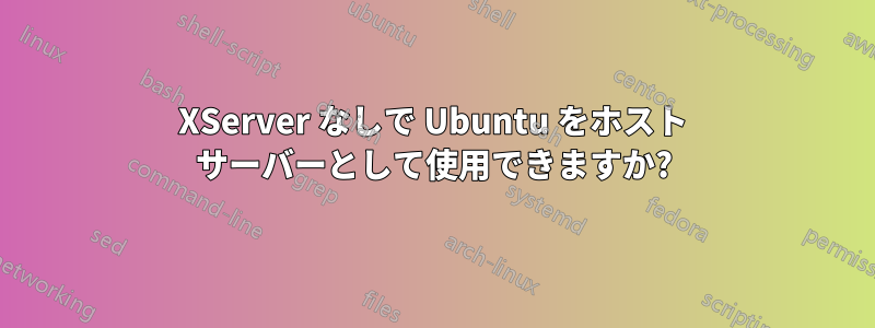 XServer なしで Ubuntu をホスト サーバーとして使用できますか?