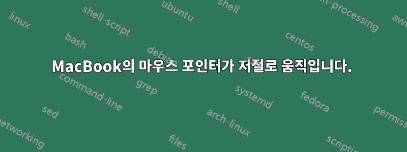 MacBook의 마우스 포인터가 저절로 움직입니다.