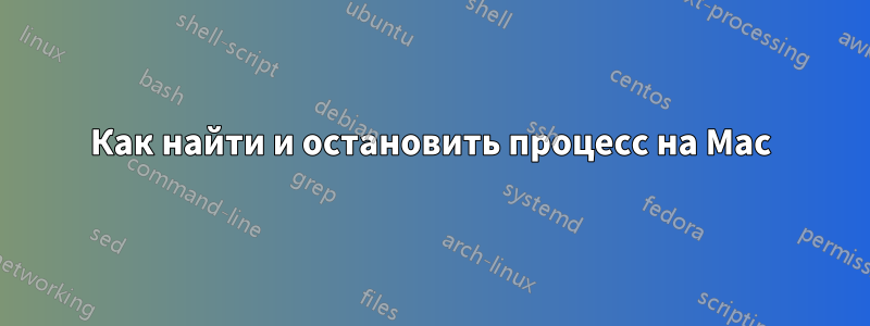 Как найти и остановить процесс на Mac