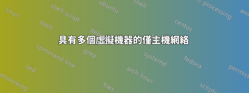 具有多個虛擬機器的僅主機網絡