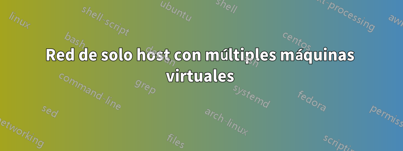 Red de solo host con múltiples máquinas virtuales