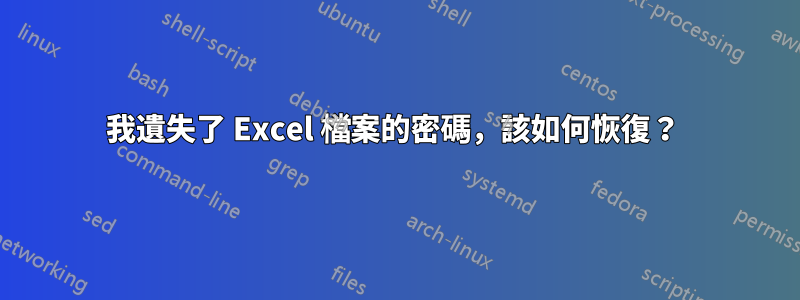我遺失了 Excel 檔案的密碼，該如何恢復？ 