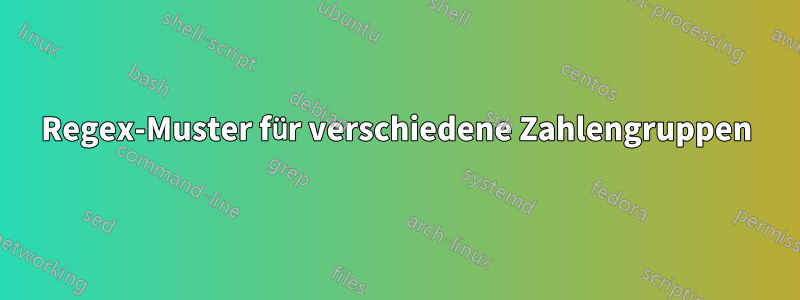 Regex-Muster für verschiedene Zahlengruppen