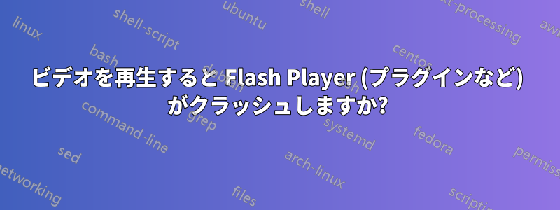 ビデオを再生すると Flash Player (プラグインなど) がクラッシュしますか?