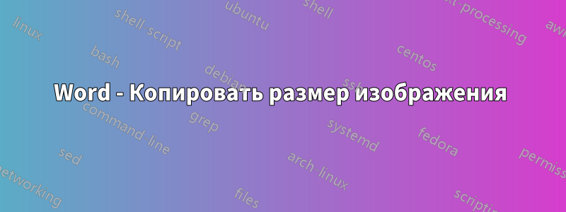 Word - Копировать размер изображения