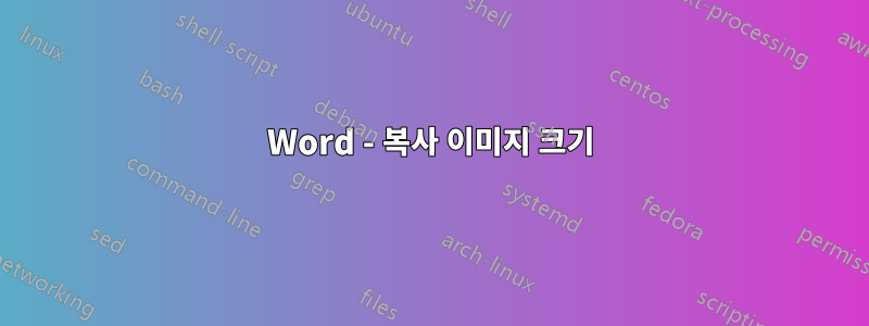 Word - 복사 이미지 크기