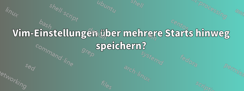 Vim-Einstellungen über mehrere Starts hinweg speichern?