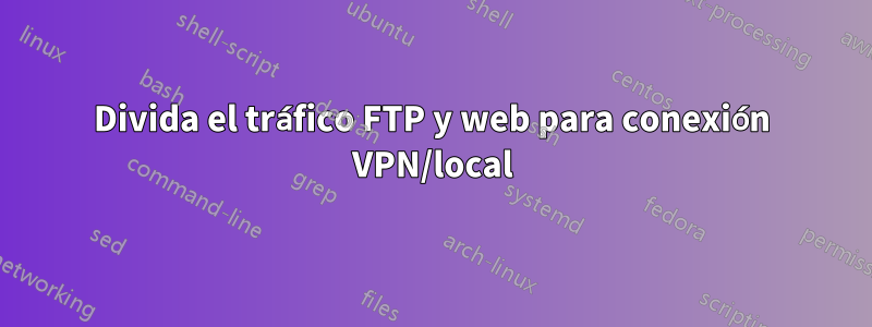 Divida el tráfico FTP y web para conexión VPN/local