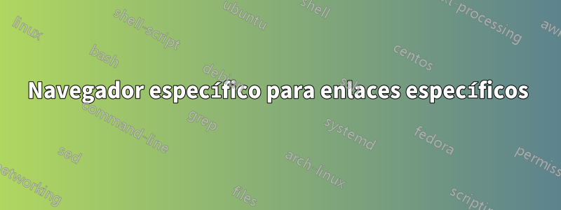 Navegador específico para enlaces específicos