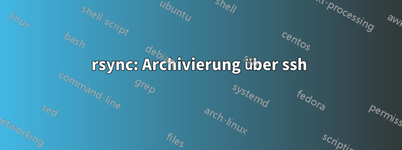 rsync: Archivierung über ssh