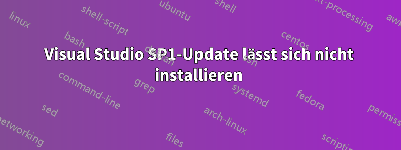 Visual Studio SP1-Update lässt sich nicht installieren