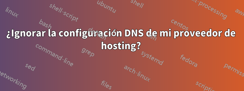 ¿Ignorar la configuración DNS de mi proveedor de hosting?