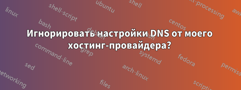 Игнорировать настройки DNS от моего хостинг-провайдера?