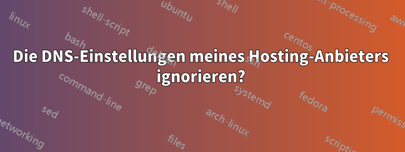 Die DNS-Einstellungen meines Hosting-Anbieters ignorieren?