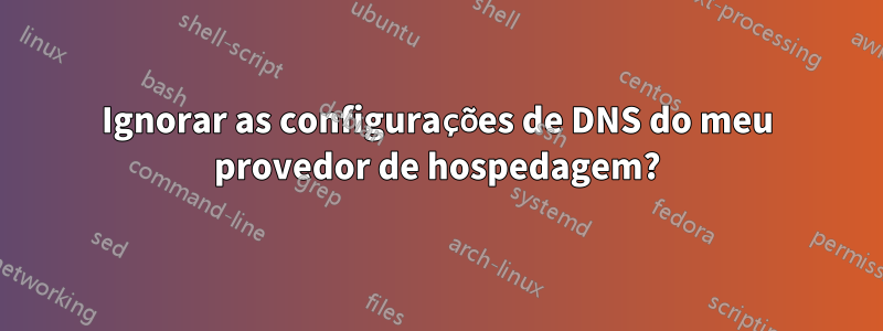 Ignorar as configurações de DNS do meu provedor de hospedagem?