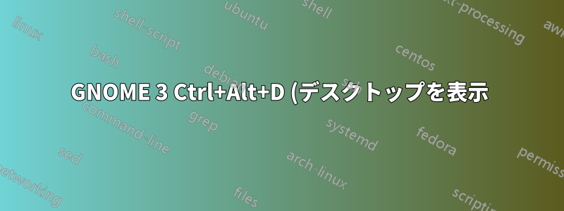GNOME 3 Ctrl+Alt+D (デスクトップを表示)