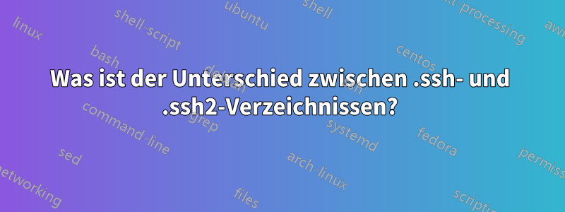 Was ist der Unterschied zwischen .ssh- und .ssh2-Verzeichnissen?