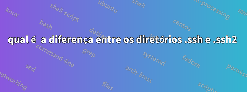 qual é a diferença entre os diretórios .ssh e .ssh2