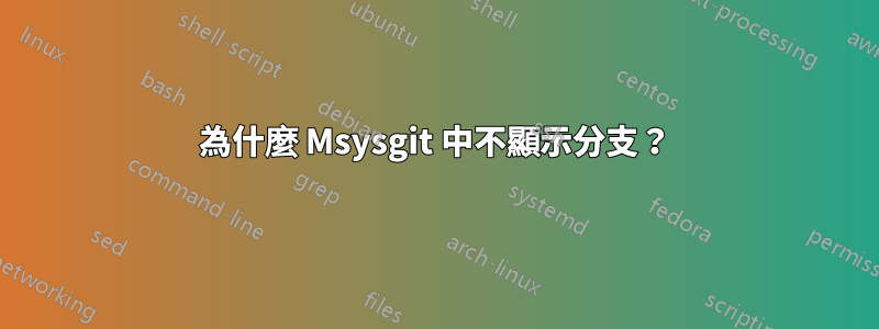 為什麼 Msysgit 中不顯示分支？