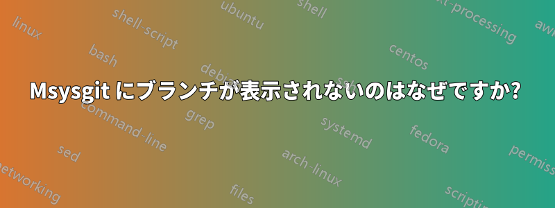 Msysgit にブランチが表示されないのはなぜですか?