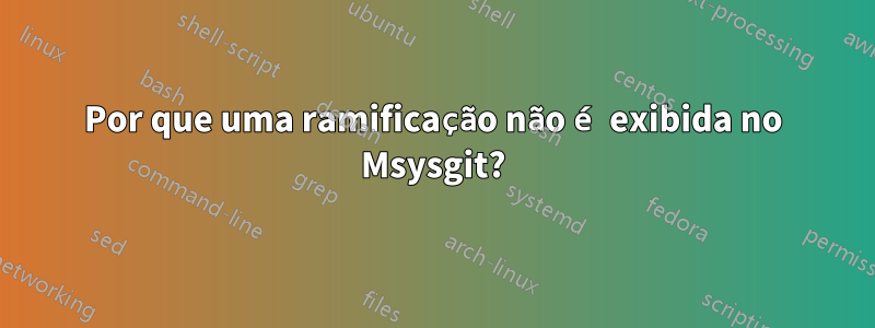 Por que uma ramificação não é exibida no Msysgit?