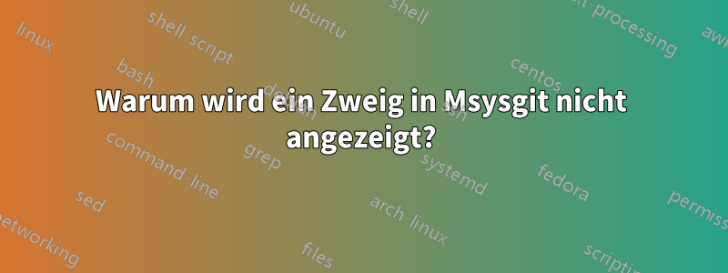 Warum wird ein Zweig in Msysgit nicht angezeigt?