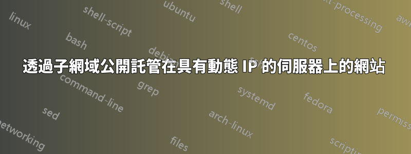 透過子網域公開託管在具有動態 IP 的伺服器上的網站