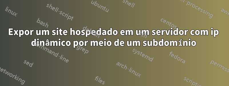 Expor um site hospedado em um servidor com ip dinâmico por meio de um subdomínio