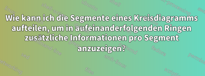 Wie kann ich die Segmente eines Kreisdiagramms aufteilen, um in aufeinanderfolgenden Ringen zusätzliche Informationen pro Segment anzuzeigen?