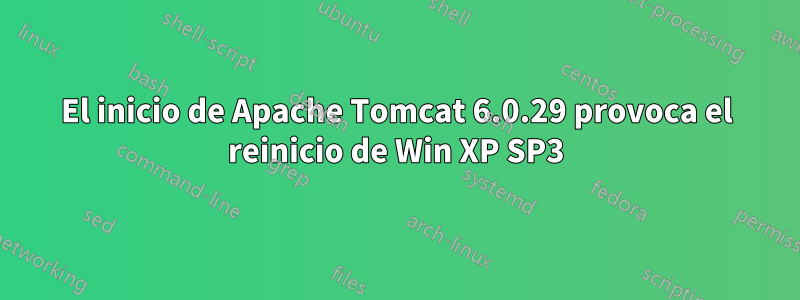 El inicio de Apache Tomcat 6.0.29 provoca el reinicio de Win XP SP3