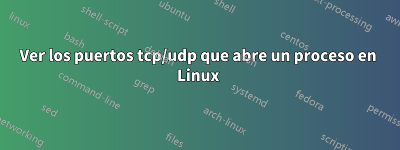 Ver los puertos tcp/udp que abre un proceso en Linux