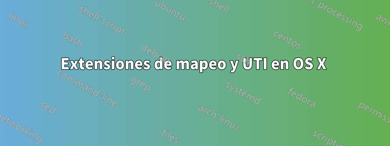 Extensiones de mapeo y UTI en OS X