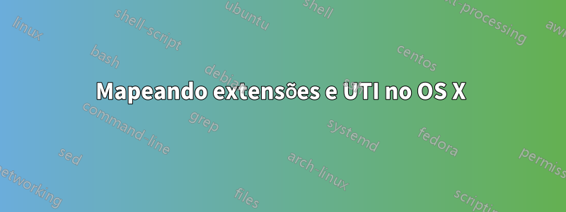 Mapeando extensões e UTI no OS X