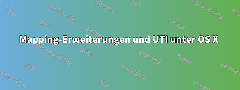 Mapping-Erweiterungen und UTI unter OS X