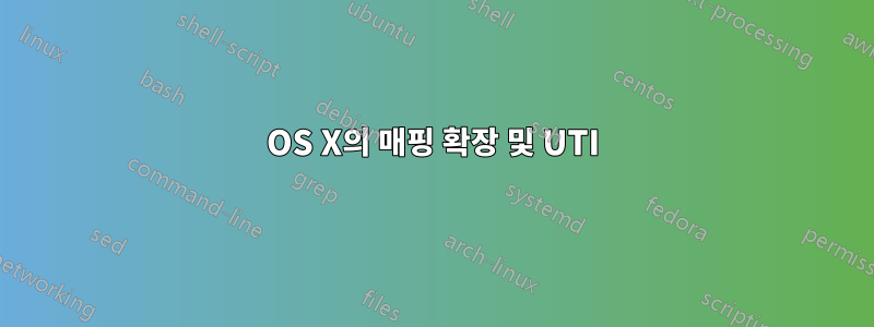 OS X의 매핑 확장 및 UTI