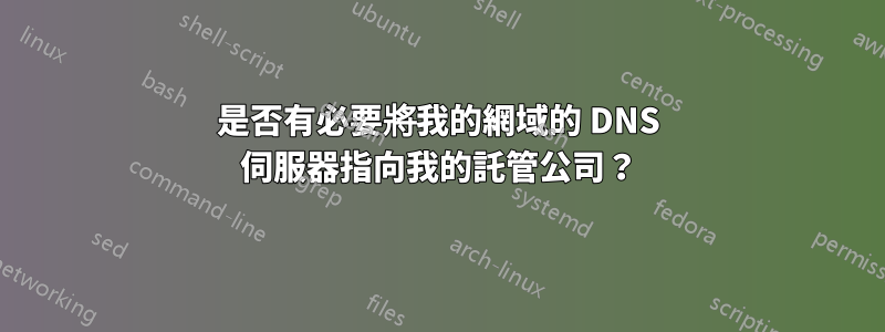 是否有必要將我的網域的 DNS 伺服器指向我的託管公司？