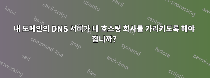 내 도메인의 DNS 서버가 내 호스팅 회사를 가리키도록 해야 합니까?