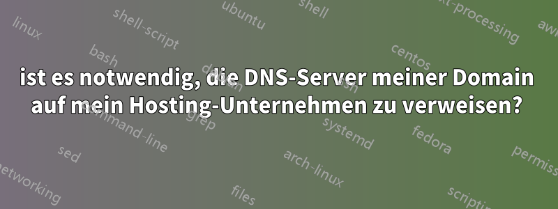 ist es notwendig, die DNS-Server meiner Domain auf mein Hosting-Unternehmen zu verweisen?