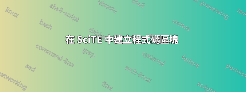 在 SciTE 中建立程式碼區塊