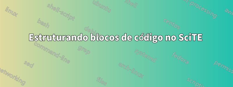 Estruturando blocos de código no SciTE