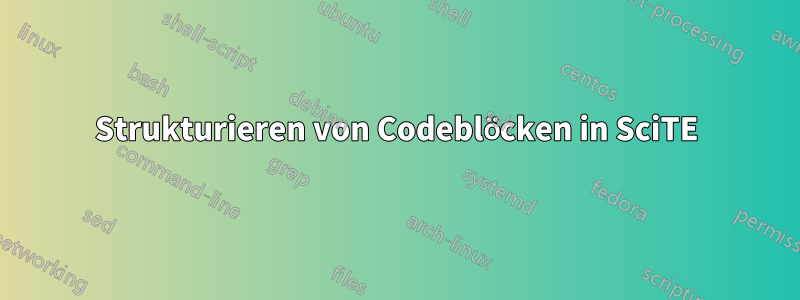 Strukturieren von Codeblöcken in SciTE