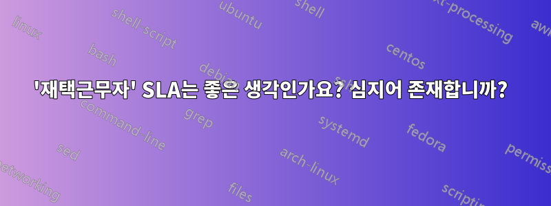 '재택근무자' SLA는 좋은 생각인가요? 심지어 존재합니까? 